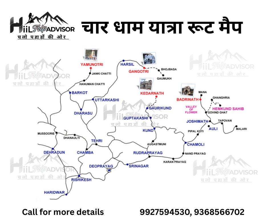 char dham yatra road map